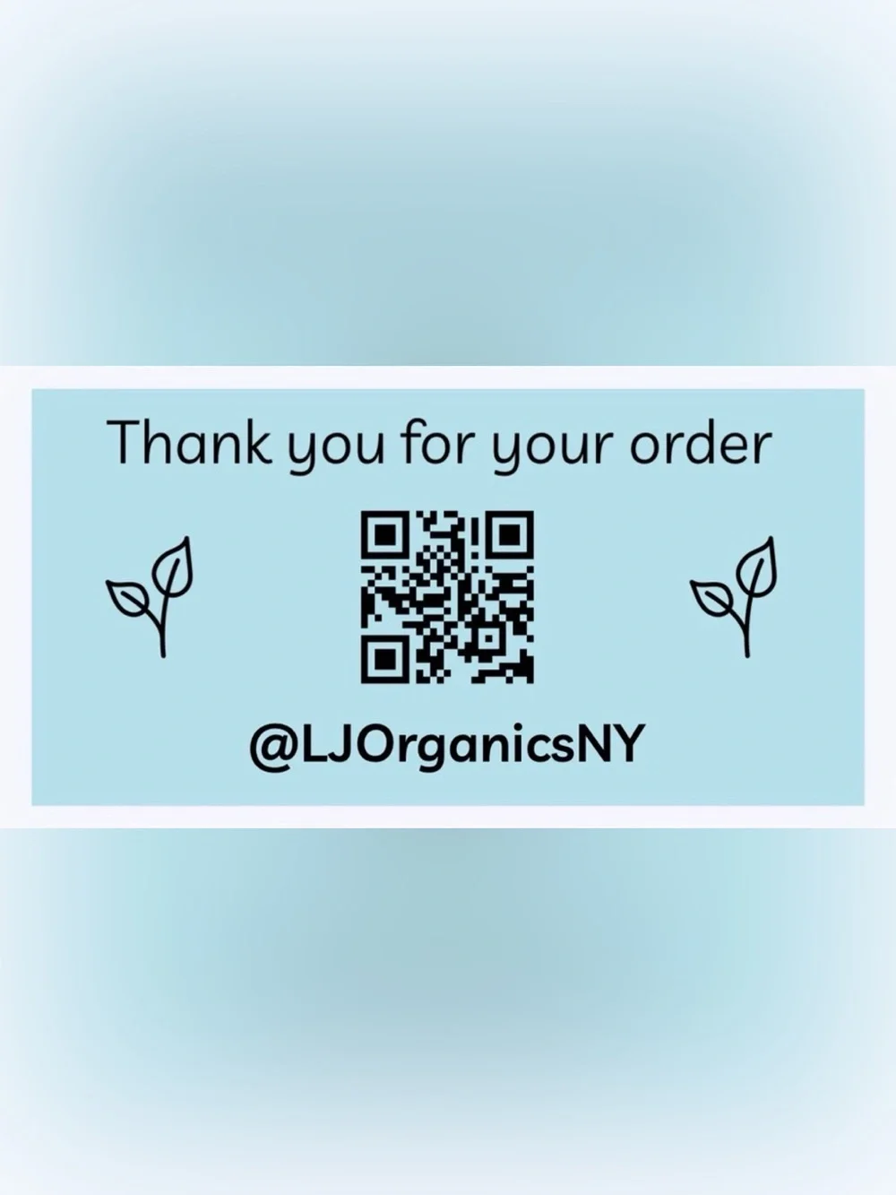 30 CUSTOM STICKERS - 2” x 1” - THANK YOU FOR YOUR ORDER - W/ CLOSET NAME & QR